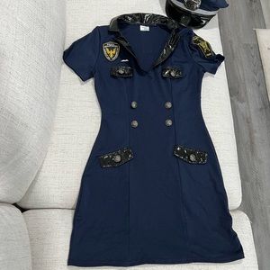 Navy blue Spirit Halloween Police Costume